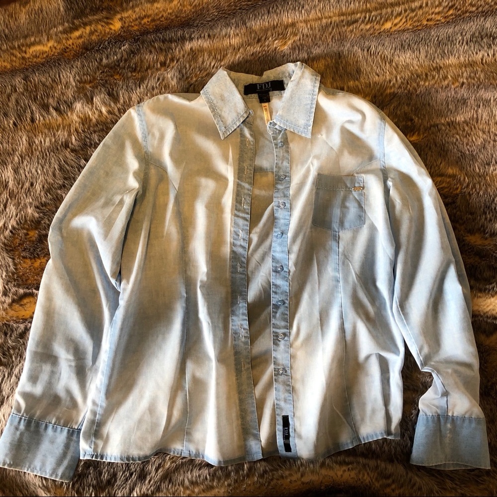 French Designer Jeans Button Up